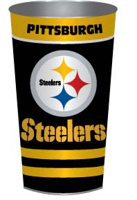19' Metal Wastebasket/ Trash Can NFL Pittsburgh Steelers