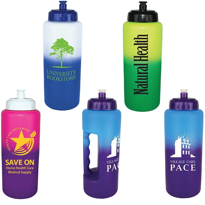 DA67332 32 oz. Mood Grip Bottle with Push 'n Pull Cap and Custom Impri image
