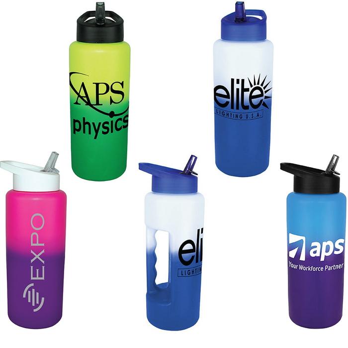 DA67832 32 oz. Mood Grip Bottle with Straw Cap Lid and Custom Imprint image