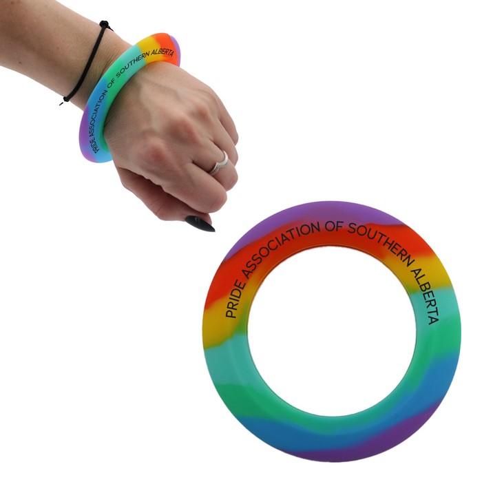TA45972 Rainbow Wrist Disc With Custom Imprint  image