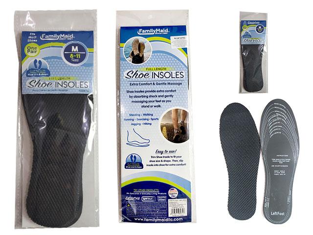 FOOT INSOLES MESH 2PC 4"X11.8" 3MM THICK BLACK,GRE
