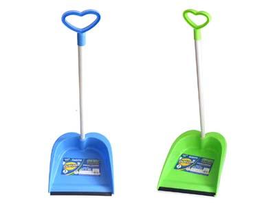 DUSTPAN W/HANDLE 27" LONG; BLUE CLR NEW NO 12718 image