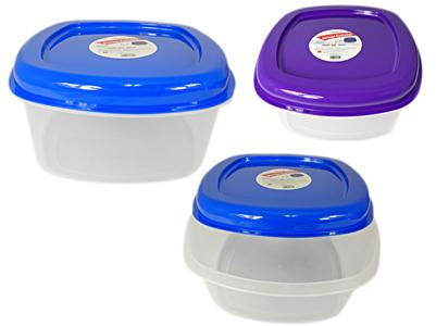 Square Food Container, Blue Color. Size: 10" x 10" x 5.25" (15825E) image