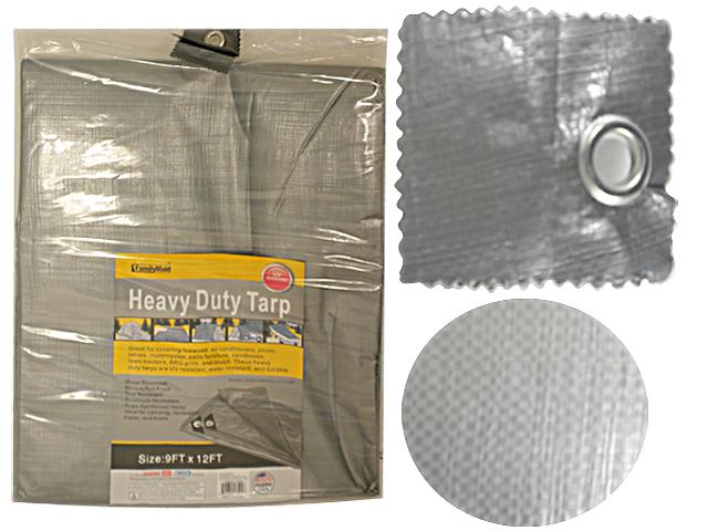 TARP 9FTX12FT HEAVY DUTY SILVER 5MIL image