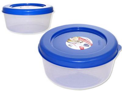 Round Food Container, Blue Color. Size: 9.8" Dia x 6"H image