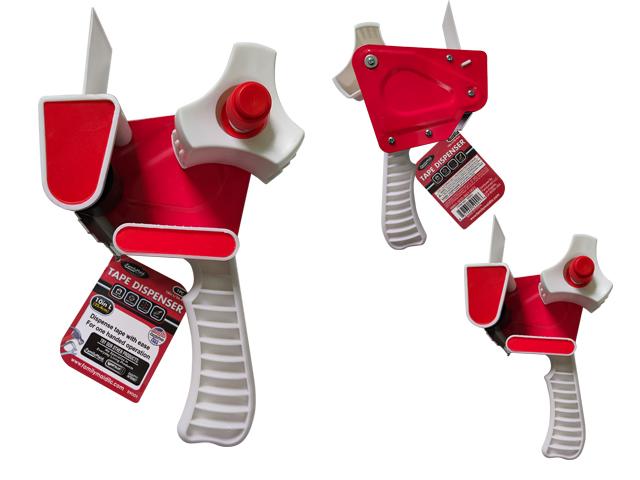 TAPE DISPENSER WITH CUTTER, 10"L RED COLOR image