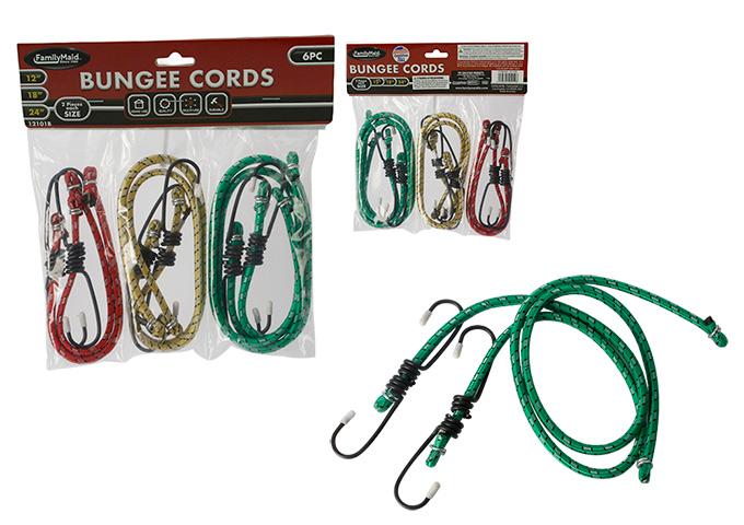 BUNGEE CORDS 6PC 12.18.24";HC+PVC BAG