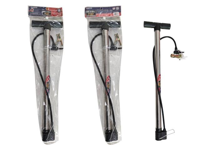 BICYCLE PUMP 21.65"  LONG STAINLESS STEEL image
