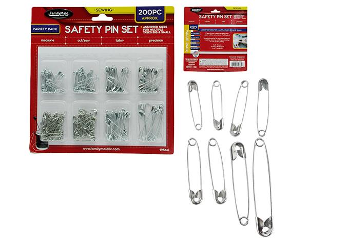 SAFETY PINS 200PC ASST SIZES image