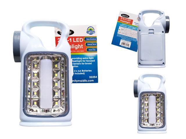LED FLASHLIGHT & LANTERN 2-IN-1 WHITE,GREY CLR image