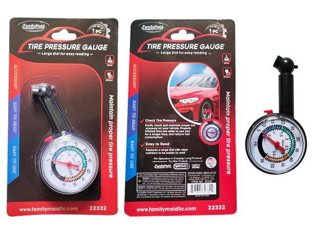 TIRE PRESSURE GAUGE 2" D X 4" L image