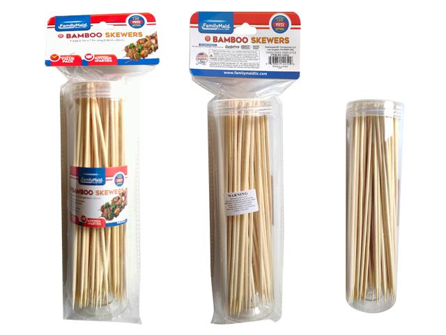 SKEWERS BAMBOO 130PC 7.9" L IN REUSABLE CONTAINER image