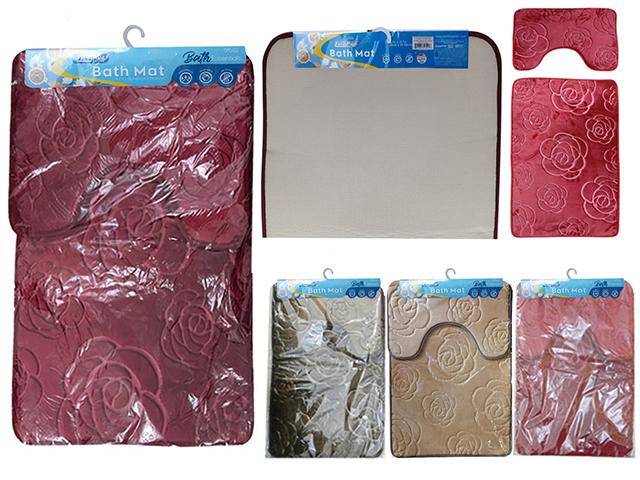 BATHROOM MATS 2PC ROSE 3ASST 19.7"X31.5" & 19.7"X1 image