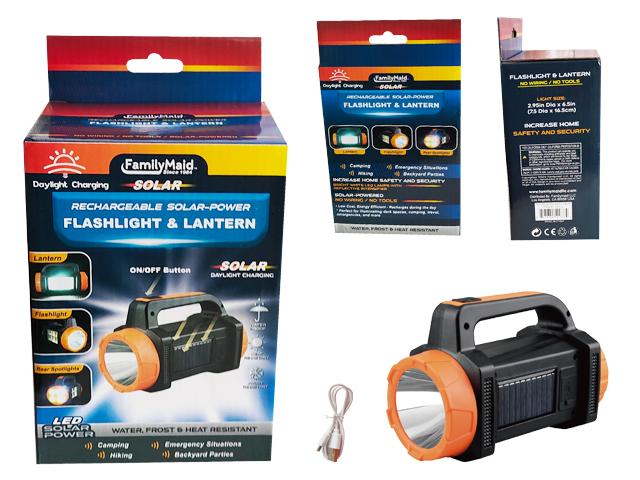 3-IN-1 SOLAR POWER FLASHLIGHT+LANTERN image