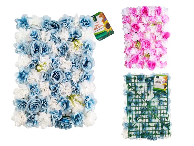 FLOWER WALL PANEL 15.75" X 23.62" BLUE/WHITE COLOR