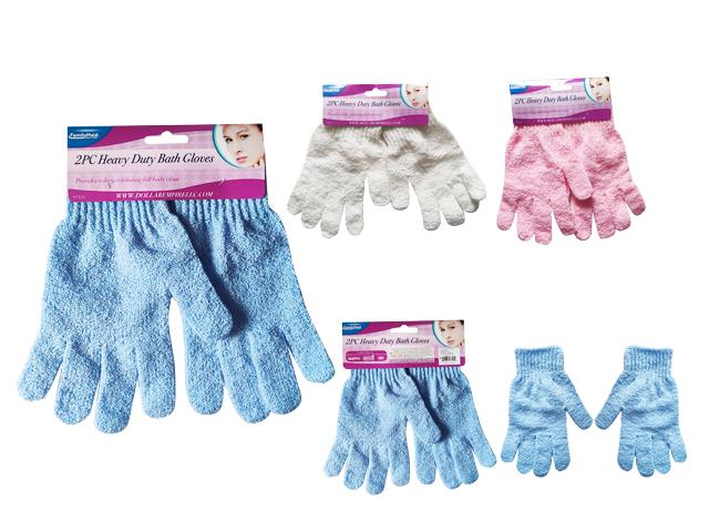 HEAVY DUTY BATH GLOVES 2PC 7.9" X 5.9" (20X15CM) image