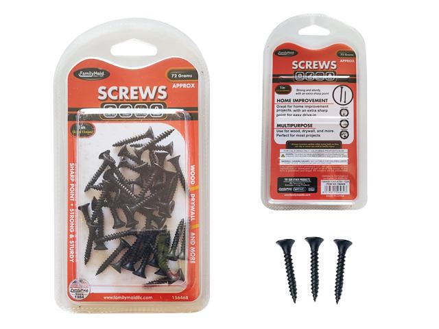 WOOD SCREWS 72GM NET BLACK 1IN (3.5X25MM)