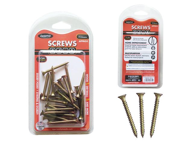 WOOD SCREWS 72GM NET GOLD 1-9/16IN  (3.5X40MM)