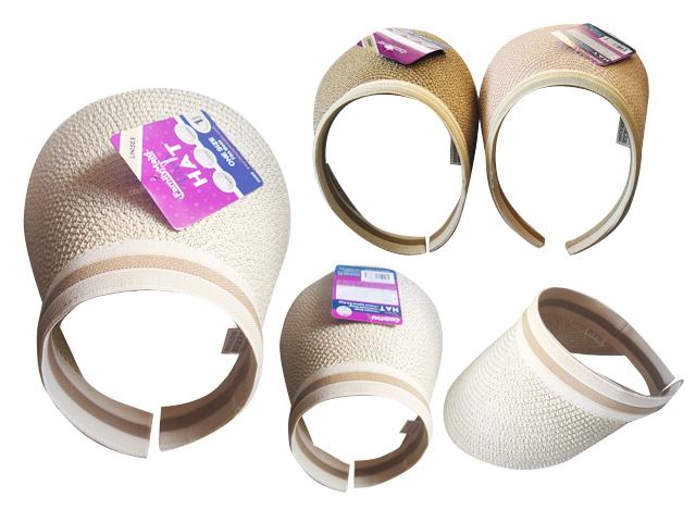 VISOR 9"X8" STRAW ONE SIZE UNISEX ASST CLR