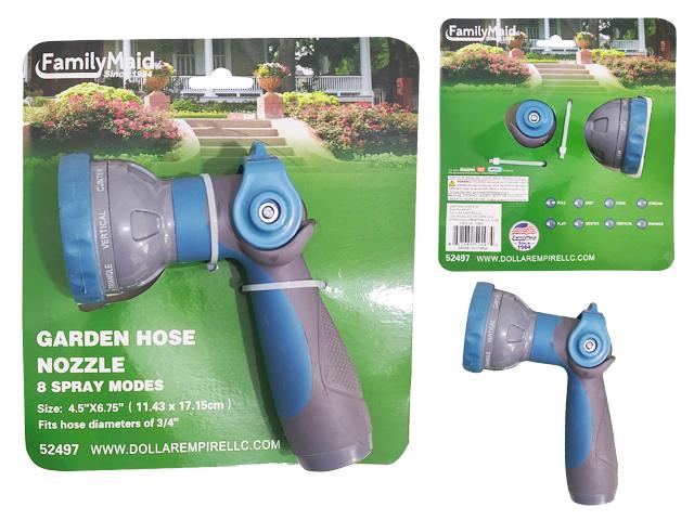 GARDEN HOSE NOZZLE 8 SPRAY MODES 4.5X6.75" image