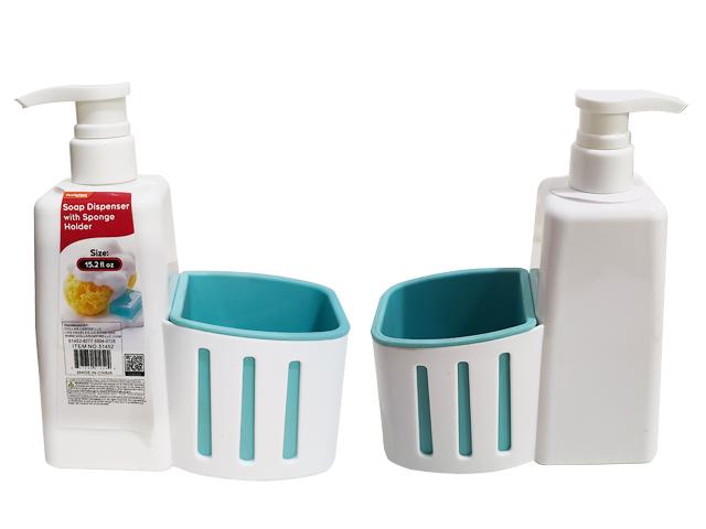SOAP DISPENSER WITH SPONGE HOLDER 15.2 FL OZ image