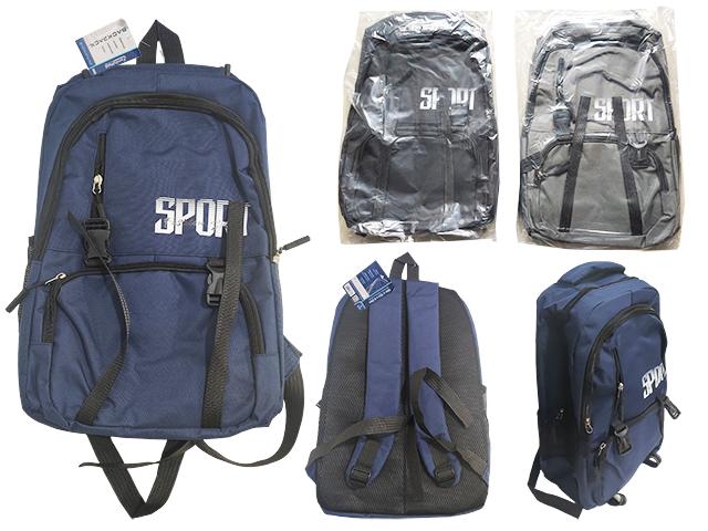 BACKPACK W/ BUCKLES 18X12X8.25"2CUP HOLDER,4POCKET