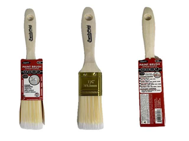 PAINT BRUSH 1.5" WOOD HANDLE STRAIGHT image