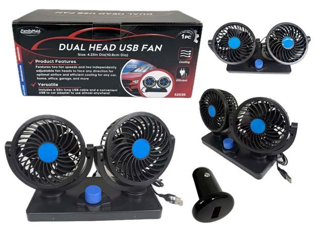 DUAL HEAD FAN USB 4.25" DIA