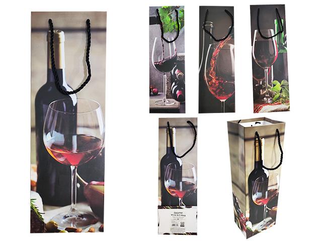 WINE GIFT BAG 4.4"X13.8"X3.54" 4ASST DESIGN