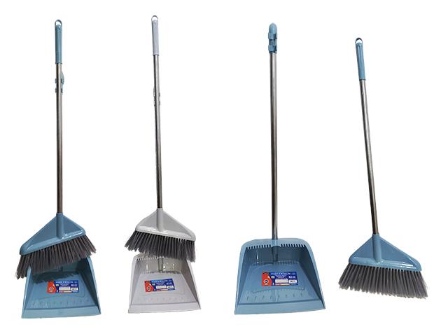 DUSTPAN/BROOM LONG DUSTPAN-32.5"L GREY,BLUE