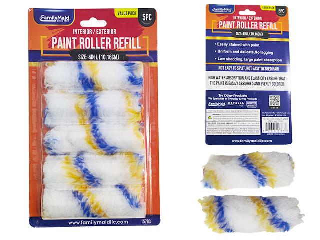 PAINT ROLLER REFILL 5PC/SET  4" L