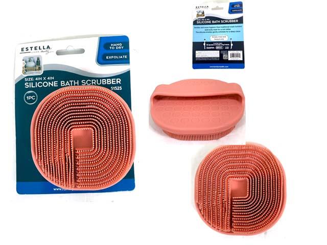 SILICONE BATH SCRUBBER 4"X4"X1.3"