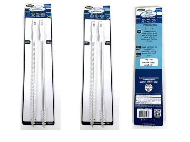 DRAIN CLEANER 2PC EXTRA LONG 17.5",17.25" L image