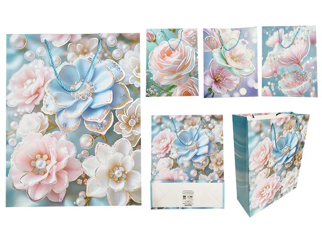 EVERYDAY GIFT BAG LARGE 12.2X15.75X4.72"FOIL 4ASST