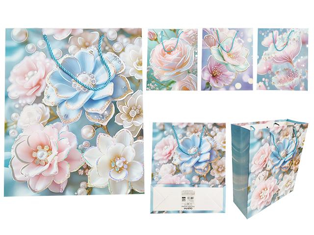 EVERYDAY GIFT BAG MED 10.2X12.6X4" FOIL 4ASST
