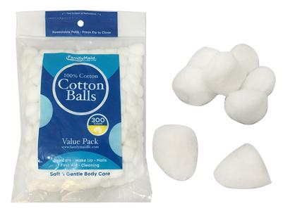 COTTON BALLS 300PC RESEALABLE BAG image