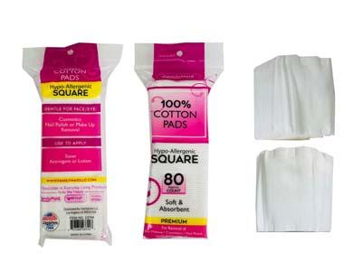 80PC COTTON PAD SQUARE 2"X2.36" RESEALABLE BAG image
