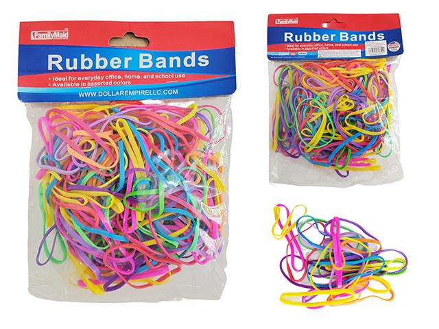 100GRAMS RUBBER BANDS IN ASSORTED COLORS