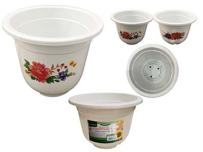 FLOWER POT PLANTER 11.8"DIA X 8"H WHITE image