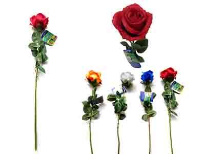 ROSE FLOWER 29.13"L 8 LAYER 3 LEAVES ASST CLR image