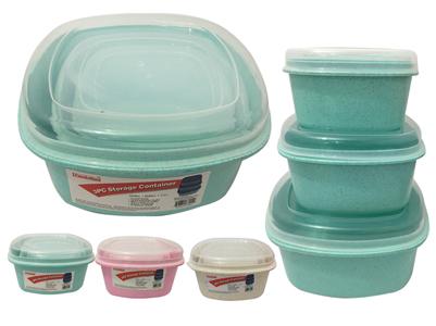 3PC SQUARE FOOD CONTAINERS