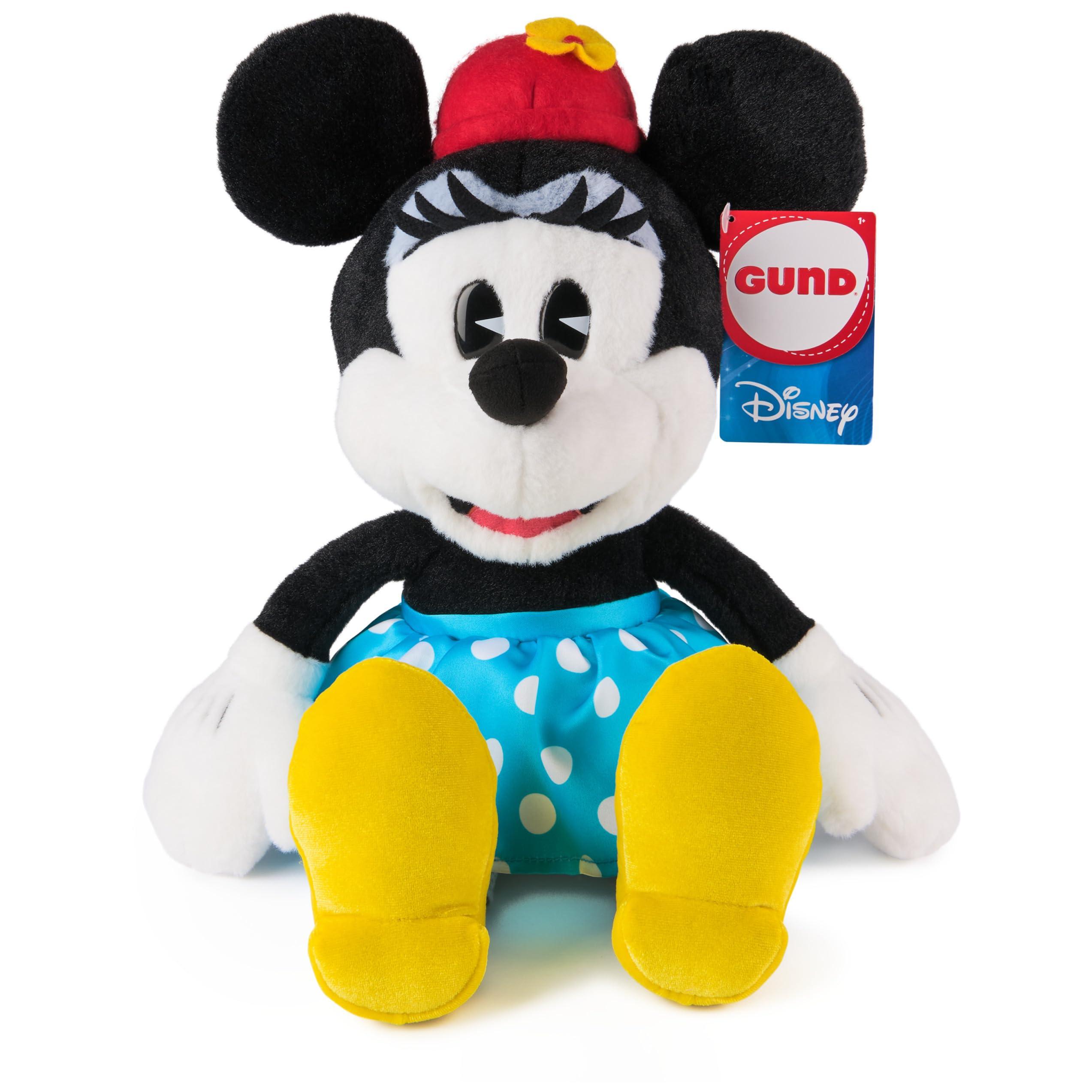 GUND Disney Official Minnie Mouse Classic Plush, Mickey and Friends, Deluxe Collector Stuffed Animal for Ages 1 and Up, Black/White, 14" image