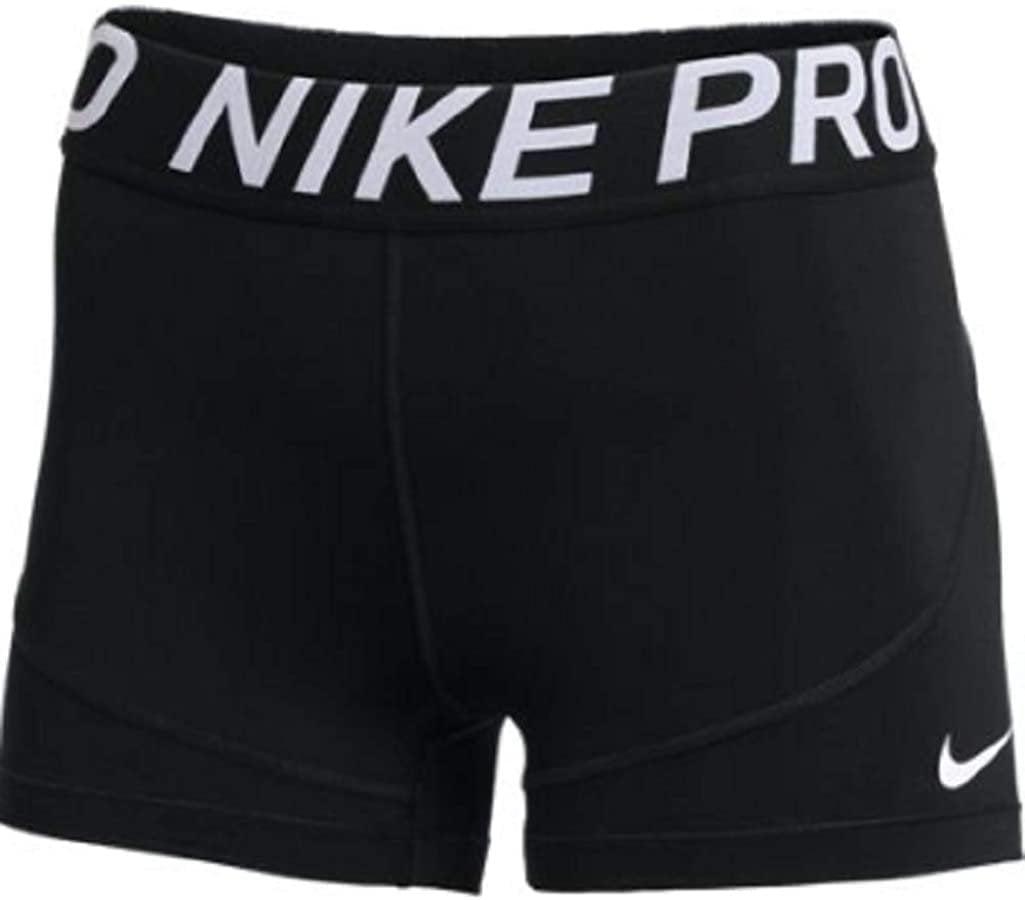 Nike Women's Pro 3 Inch Compression Shorts CJ5938-010 Black/White, Medium image