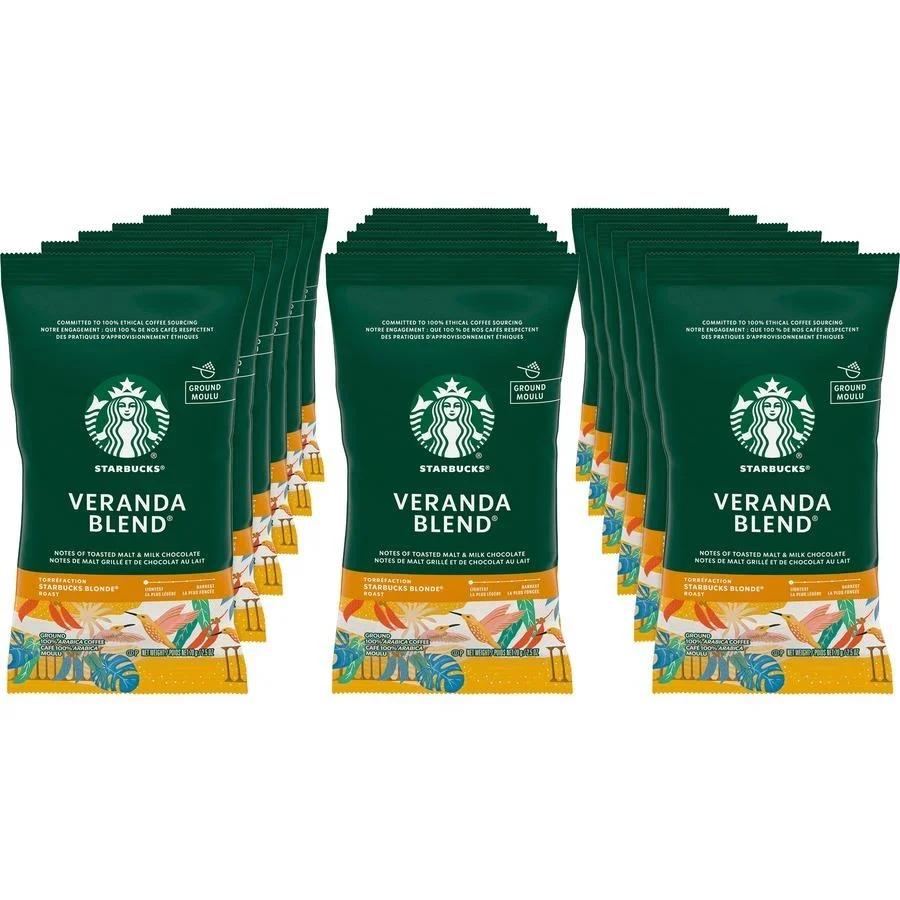 Starbucks SBK11020676 Premium Blonde Roast Ground Coffee, 2.5oz (Pack of 18) Packaging may vary image