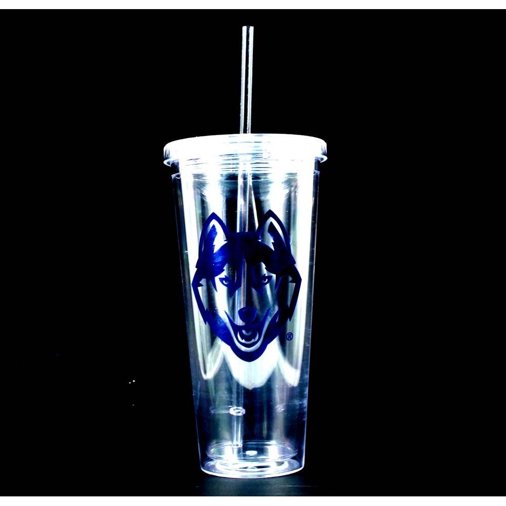Liquidation - UCONN Huskies - 24OZ Sip N Go Straw Tumbler - Double Walled image