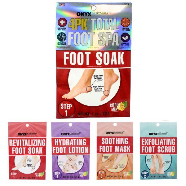 Onyx Professional - #72216 - 4Pack Foot Spa - 4Step Foot Hydrater - Citrus Scent - 12 Packs For $30.00 image
