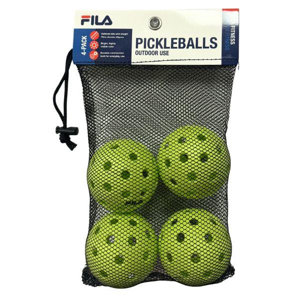 Fila Sport - 4Pack Set Outdoor Pickleballs - Mesh Carry Bag - Bright High Viz Color - 6 Sets For $30.00 image