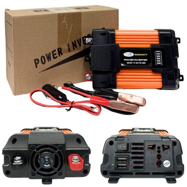 Power Inverter - Style #6304 - LCD Display - For Home, Auto, Outdoor - USB Charging Ports - Soft Start, Low Idle - 2 For $36.00 image
