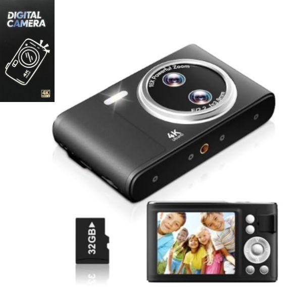 Digital Camera - #BLACK - 4K Ultra Definition - CType Rechargeable - SD Card, Strap and Clean Cloth - 2 For $25.00 image