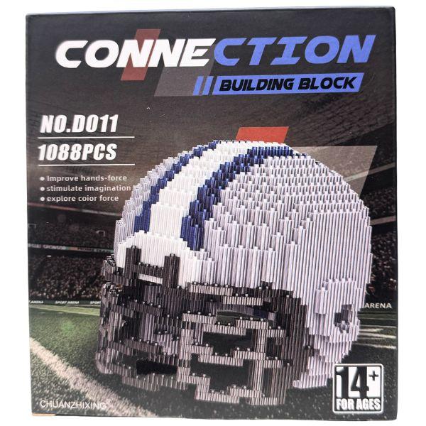 The Connection Blocks - #D011 - Silver/Blue Helmet - 1088PC STEM Building Block Kit - 6 Kits For $30.00 image